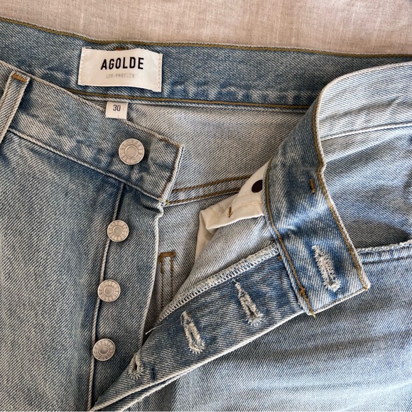 Agolde Riley High Rise Straight Crop - Picture 4 of 6